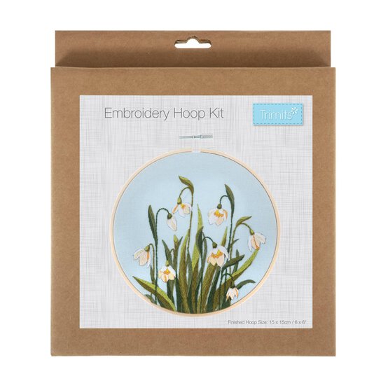 Trimits Snowdrops Embroidery Hoop Kit