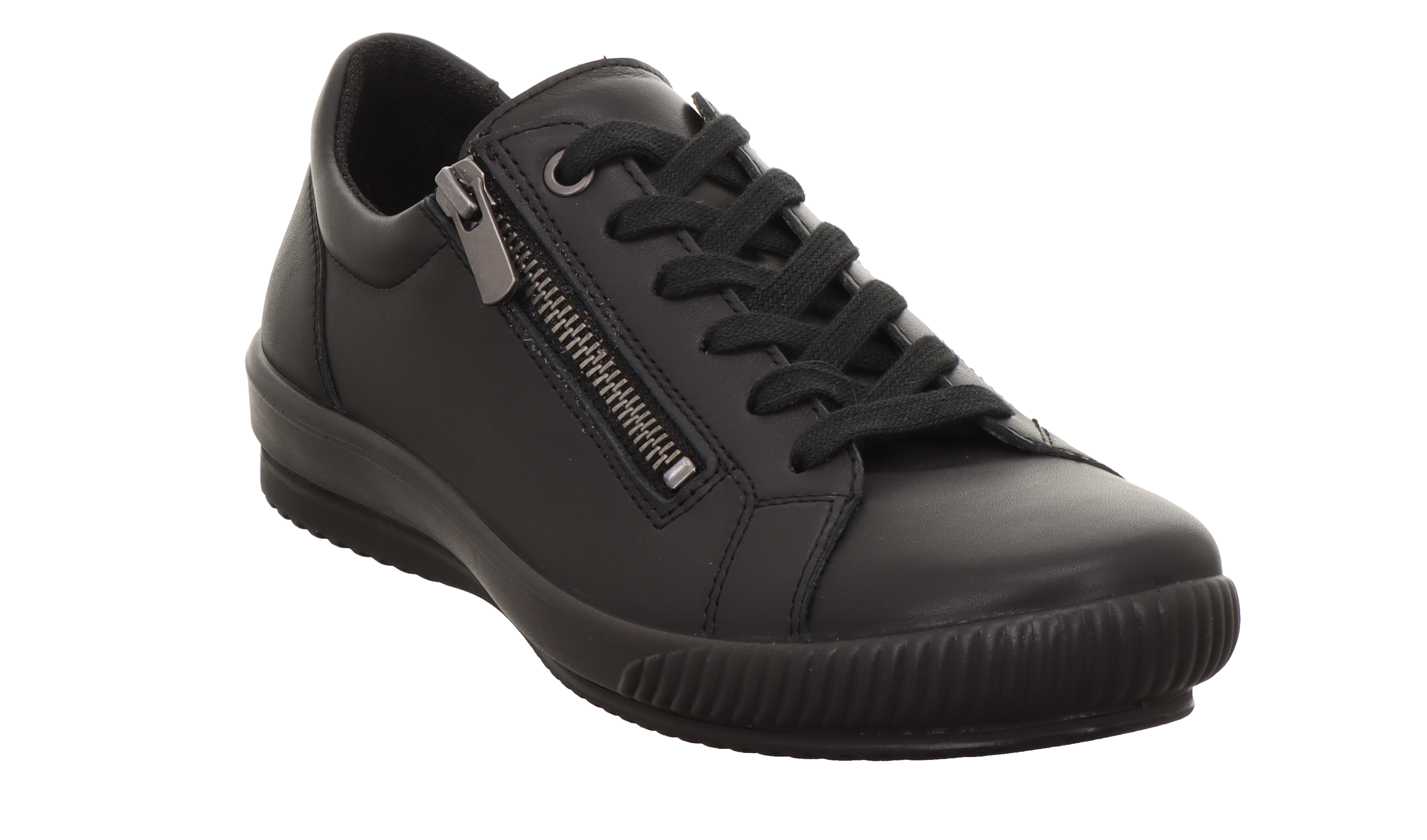 TANARO 5.0 SNEAKER LOW ZIPPER NAPPALEDER SCHWARZ