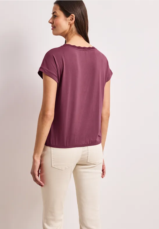 T-Shirt mit Rundhals und Deko-Tape