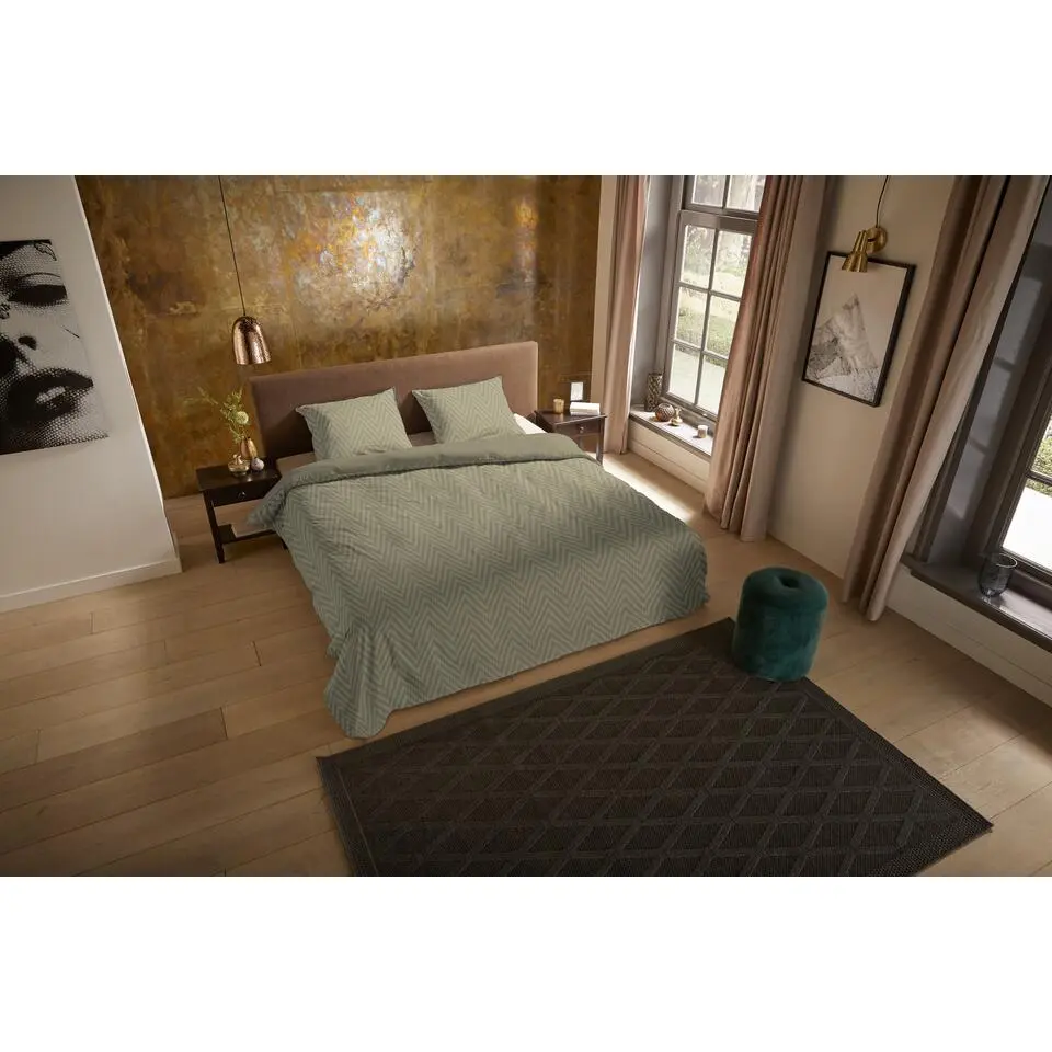 Pure Haarlem Dekbedovertrek Bruin-Lits-jumeaux (240 x 200/220 cm)
