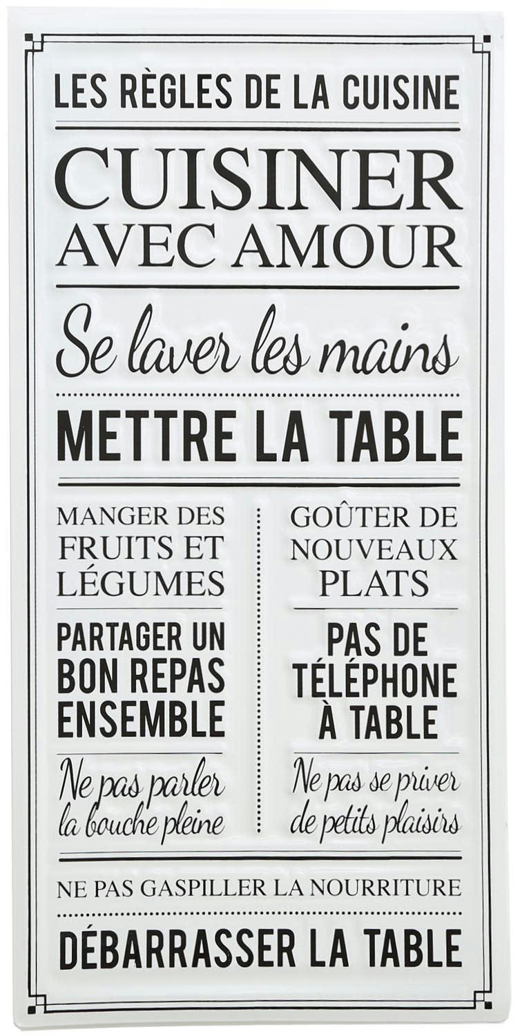 - Plaque décorative en métal les règles de la cuisine 30x60 cm