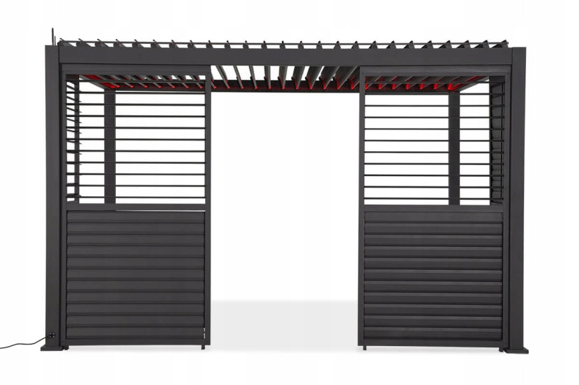 Panel Żaluzjowy 123,5 cm Regulowany Osłona do Pergoli PREMIUM 4m