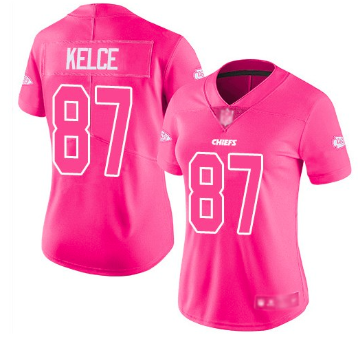 Travis Kelce Kansas City Chiefs Nike Women's Game Jersey - Pink