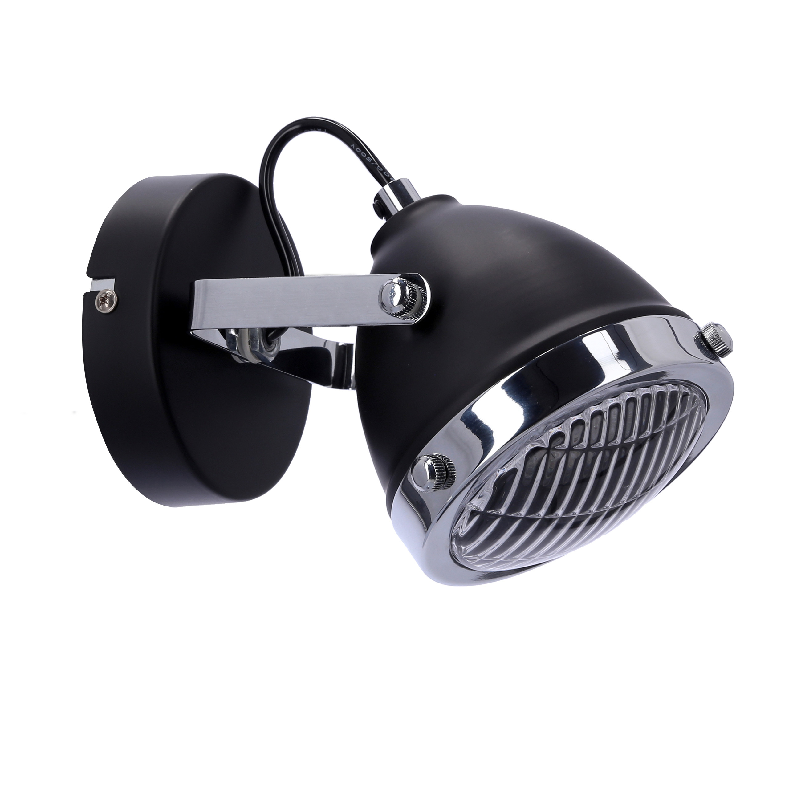 Lampa kinkiet CRAZY czarny 1x15w gu10 klosz bezbarwny