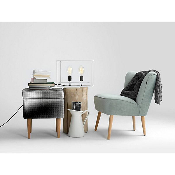 Lampe de table metrique 40 x 20 x 30 cm Blanc