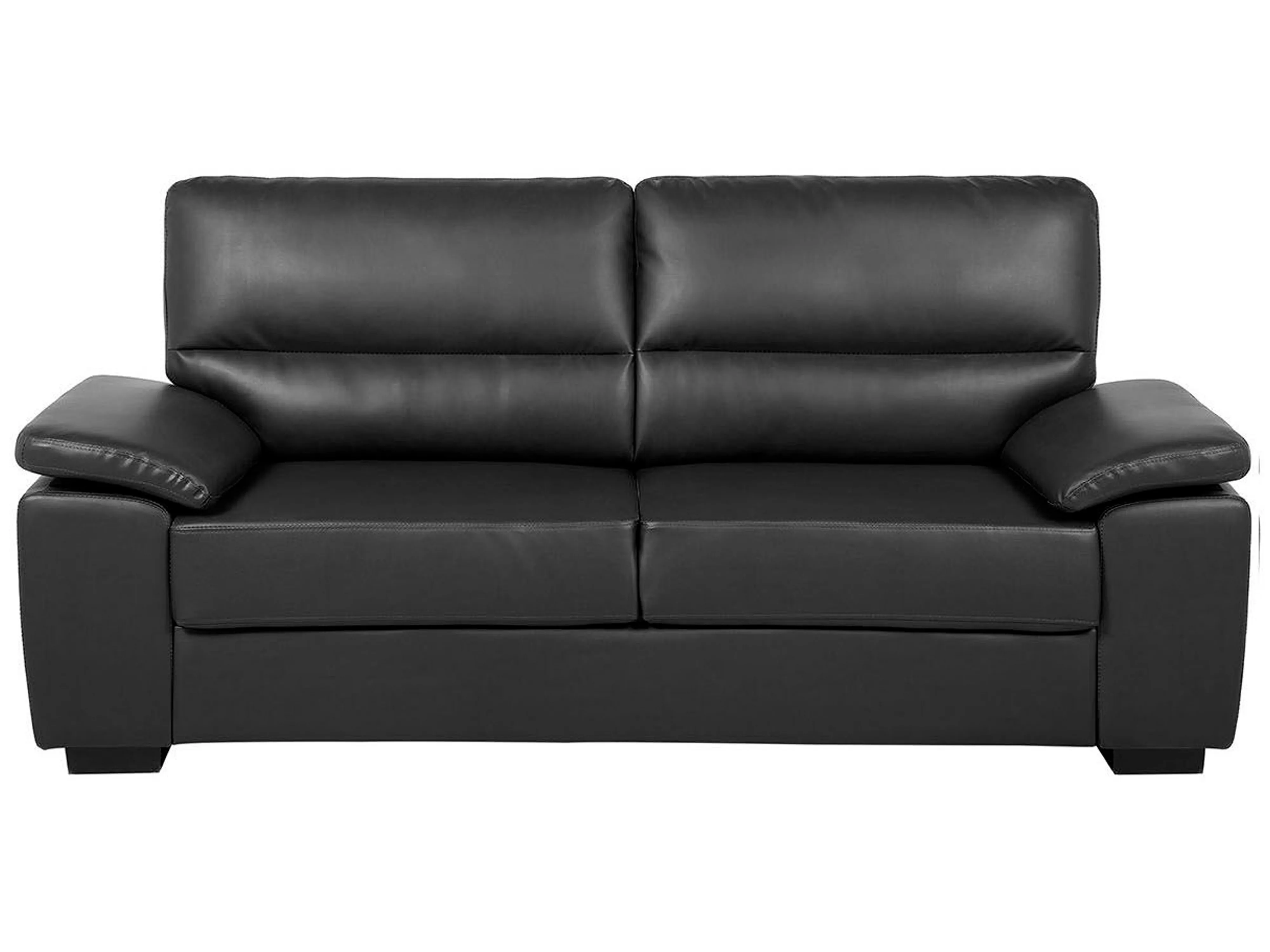 Sofa 2 Seater VOGAR Faux Leather Black