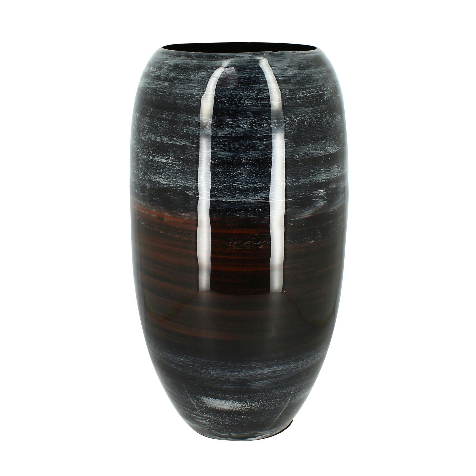 LAGRA - Vase en métal marron h30cm