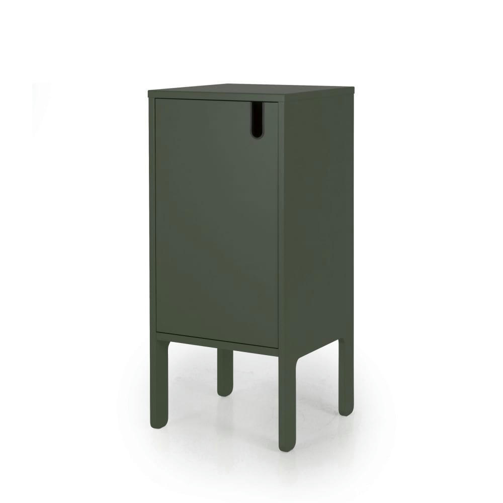 UNO - Petit meuble de rangement en bois H89cm vert kaki