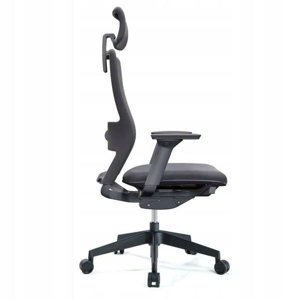 Ergonomiczny fotel biurowy Aviro czarny tkanina/siatka