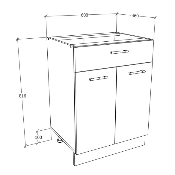 Schrank »Esilo«, BxHxL: 60 x 82 x 46 cm
