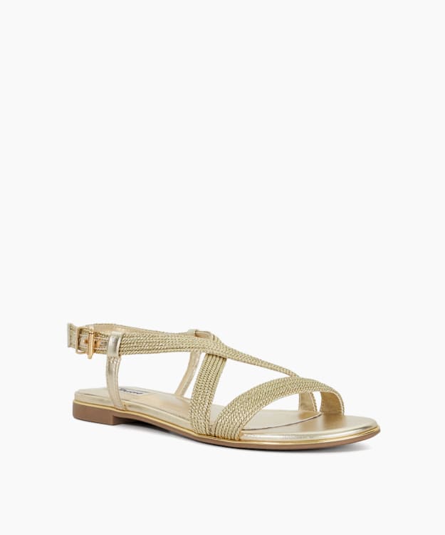 Lope Gold - Metallic Flat Sandals