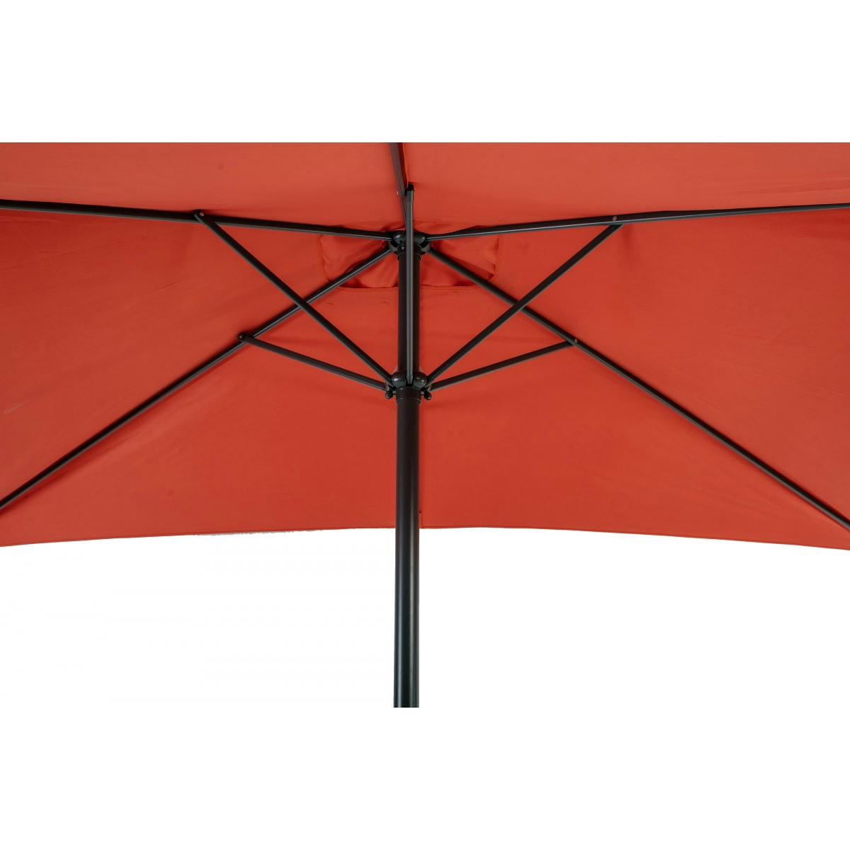 - Parasol rectangle 2x3M mat aluminium et toile  orange brûlée