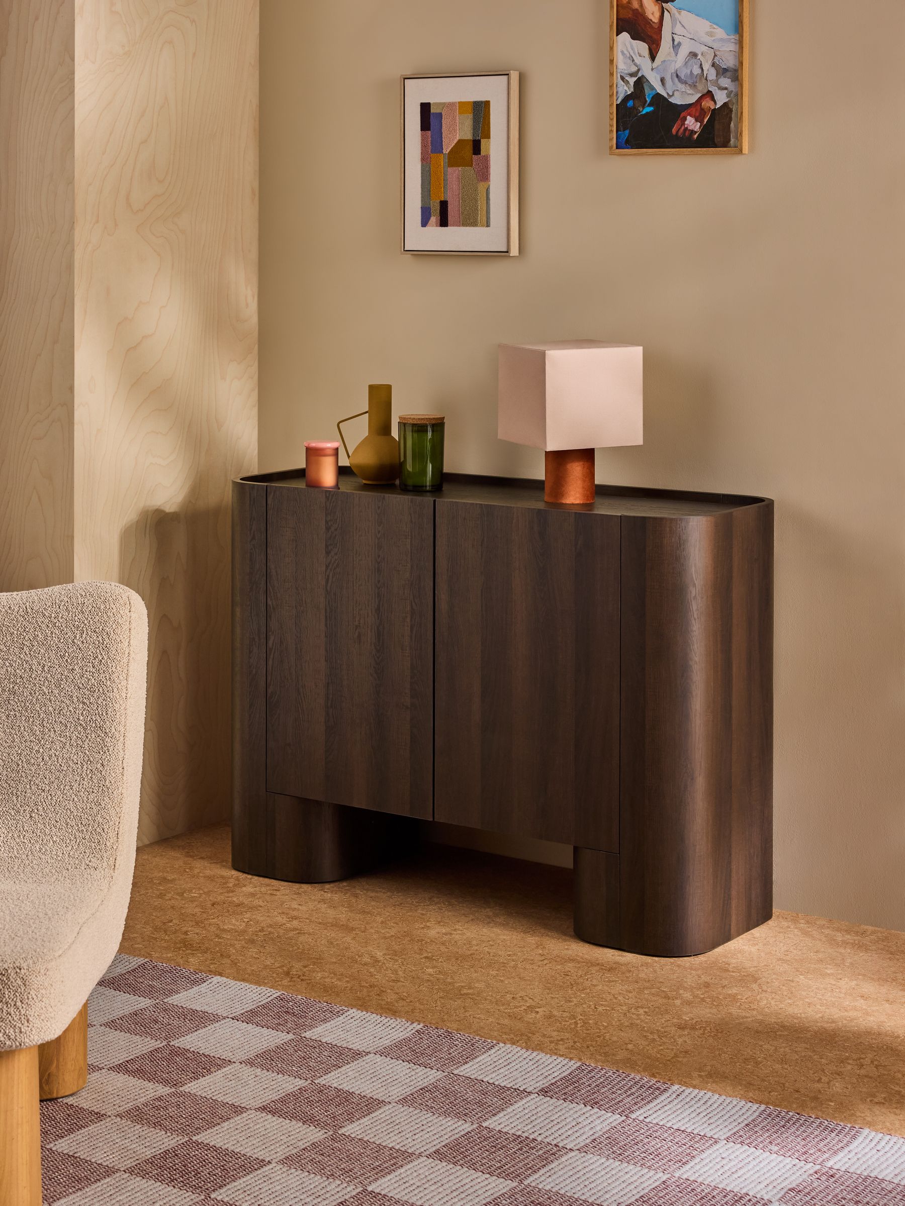 Kain Small Sideboard in Dark Wood Effect