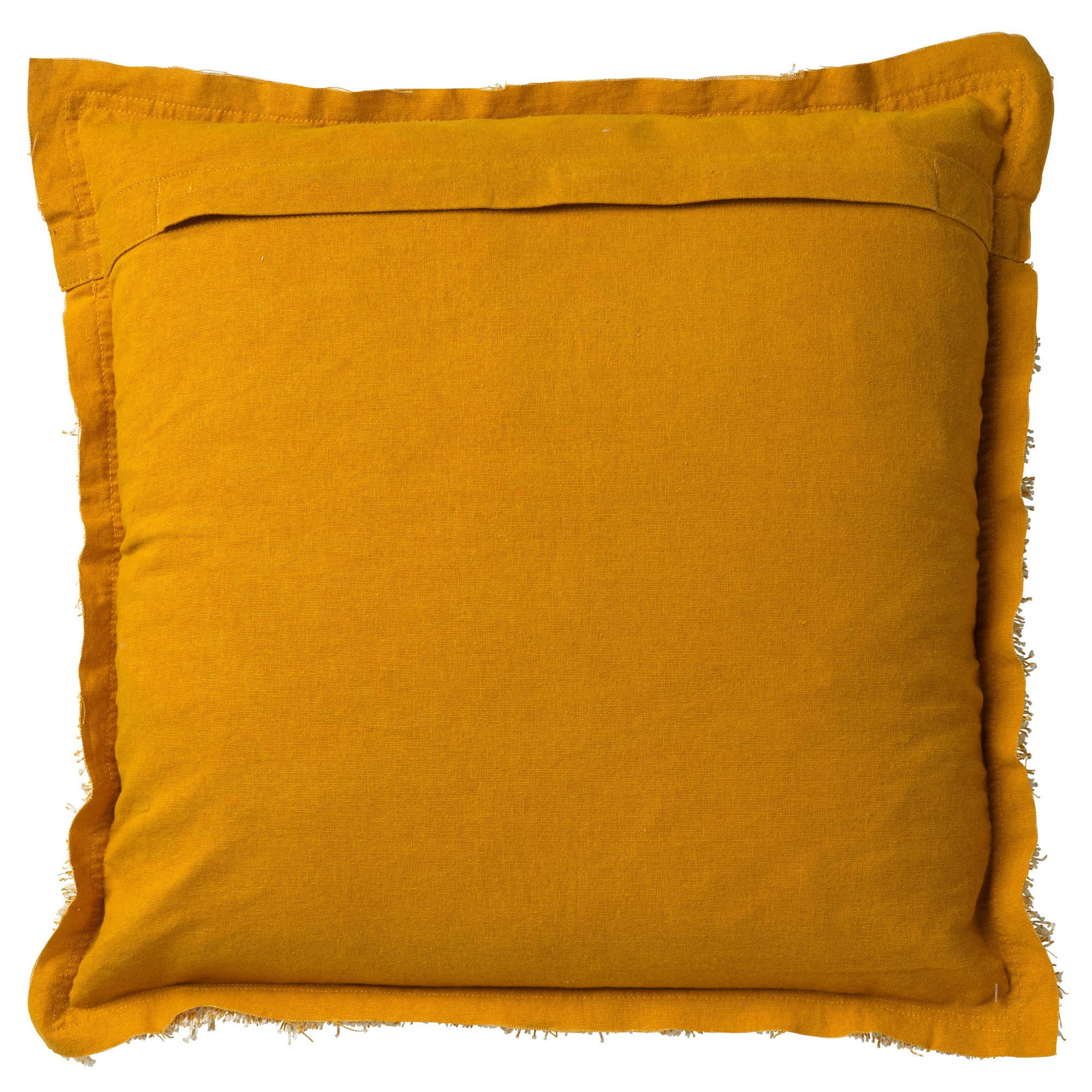 - Housse de coussin jaune en coton-60x60 cm uni