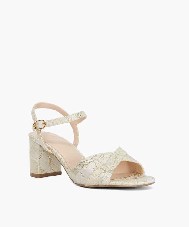 Mallorca Gold - Block Heel Open Toe Sandals