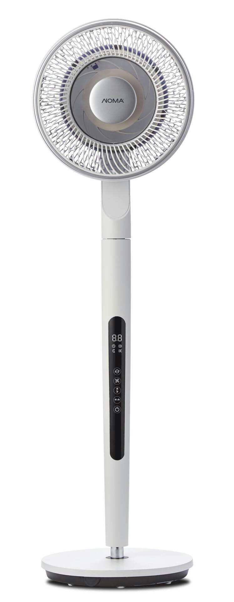 NOMA 3-in-1 Circulating Pedestal/Stand Fan with 12-Hour Timer, 9-Speed, White