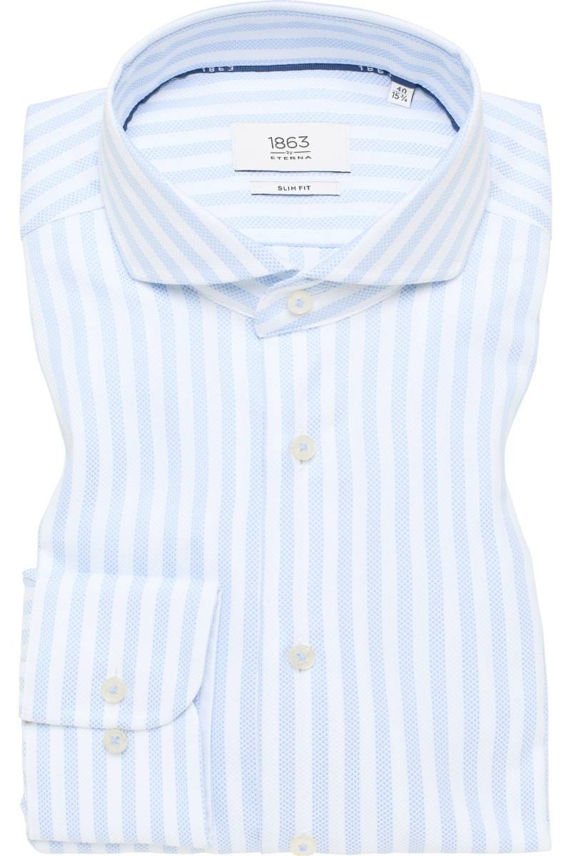 ETERNA 1863 Slim Fit Hemd himmelblau, Gestreift