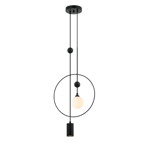 Lampa wisząca czarno-biała TROSTI 2xG9x60W wym: 150x36x10 cm Italux