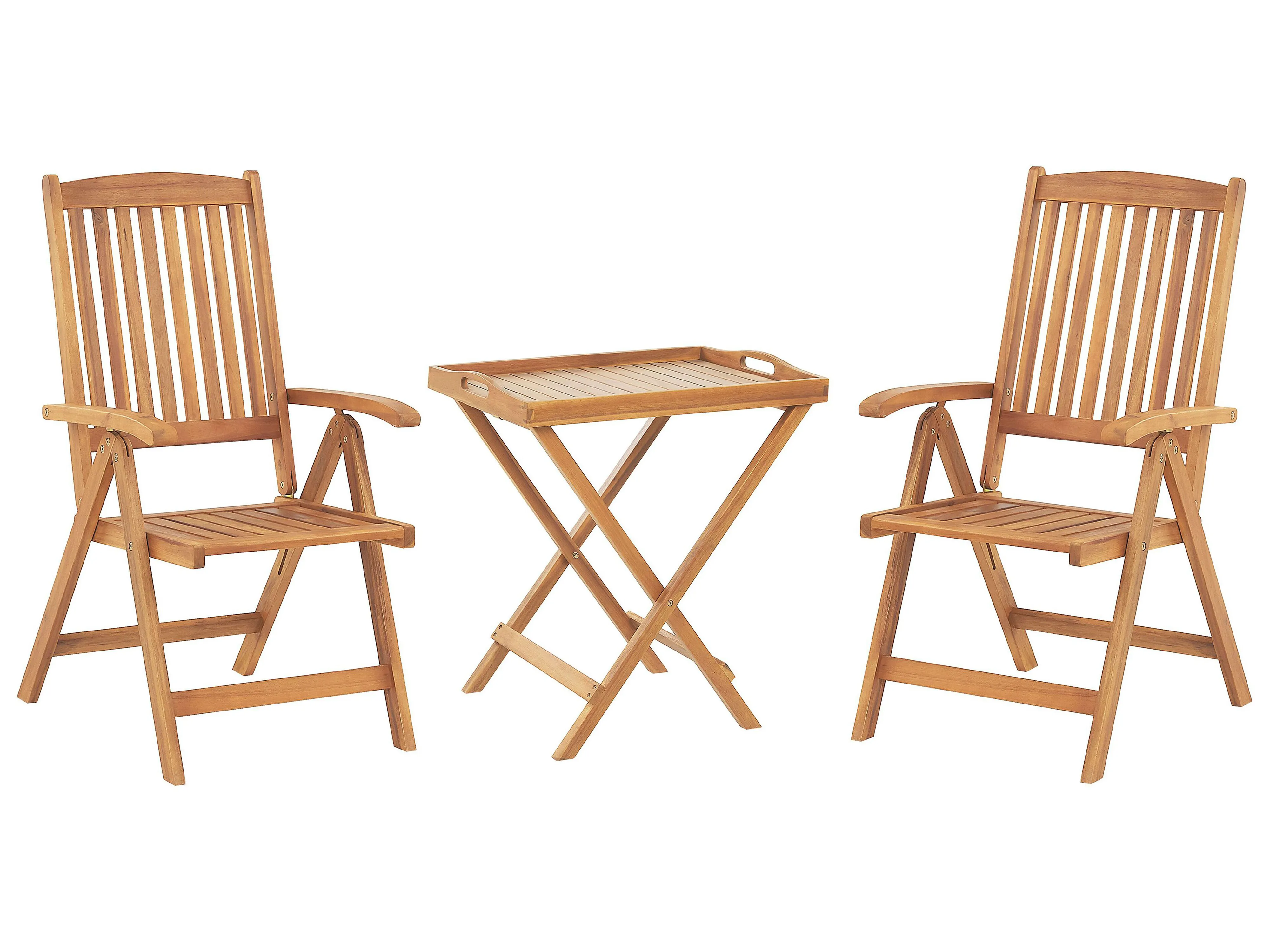 Garden Dining Set 6 Seater JAVA Acacia Wood Light Brown