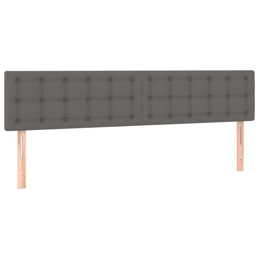 Wezgłowie Szary 160 x 5 x 78/88 cm Sztuczna skóra vidaXL