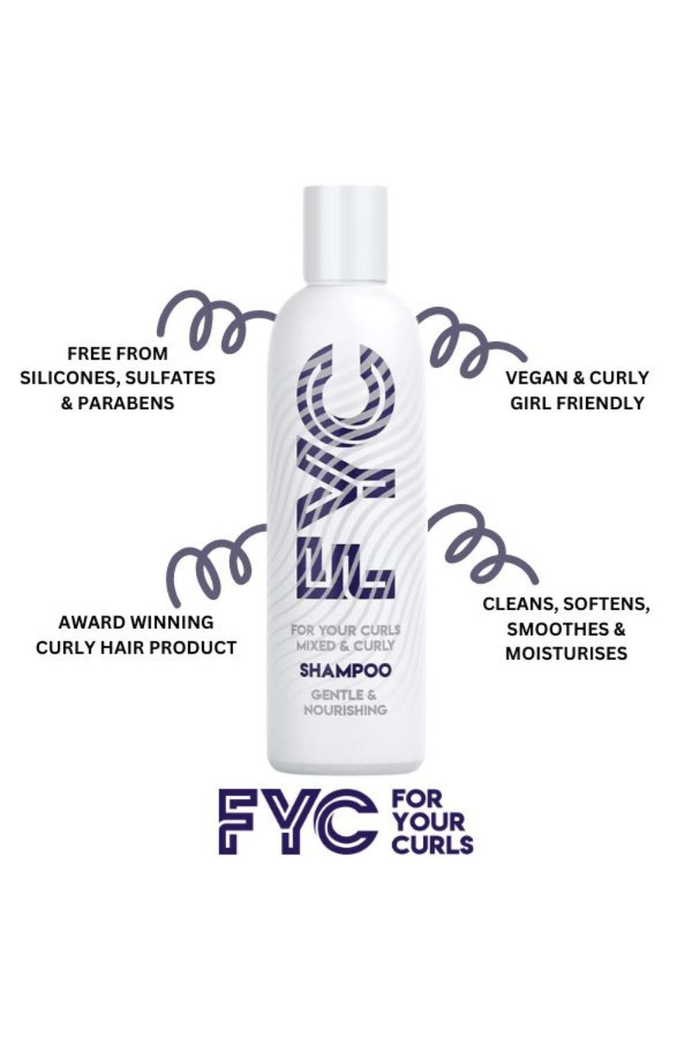 FYC For Your Curls Curly Hair Shampoo - Gentle and Nourishing
