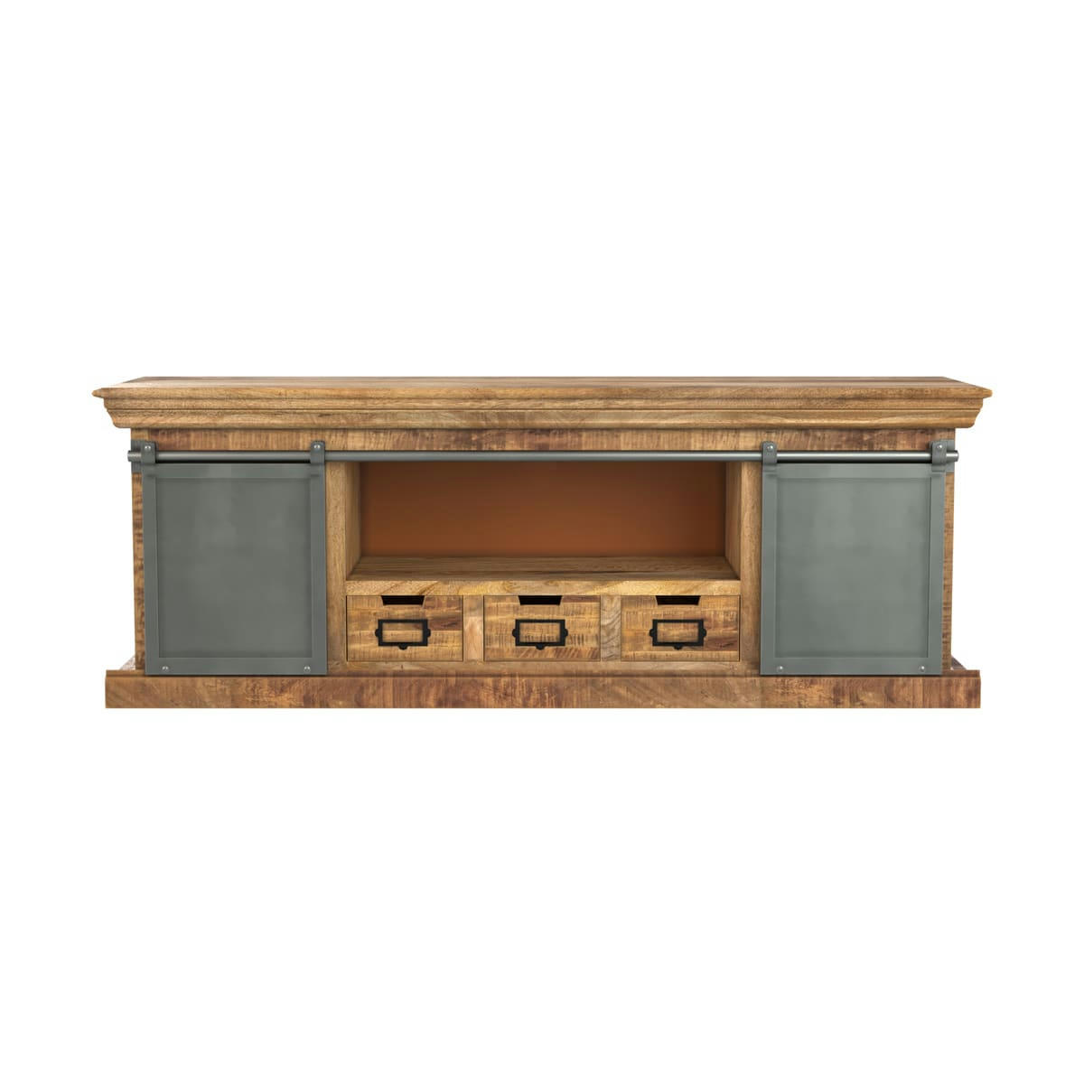 TABUK - Meuble TV en bois de manguier massif 150 cm