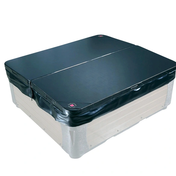 Whirlpoolabdeckung, rechteckig, schwarz