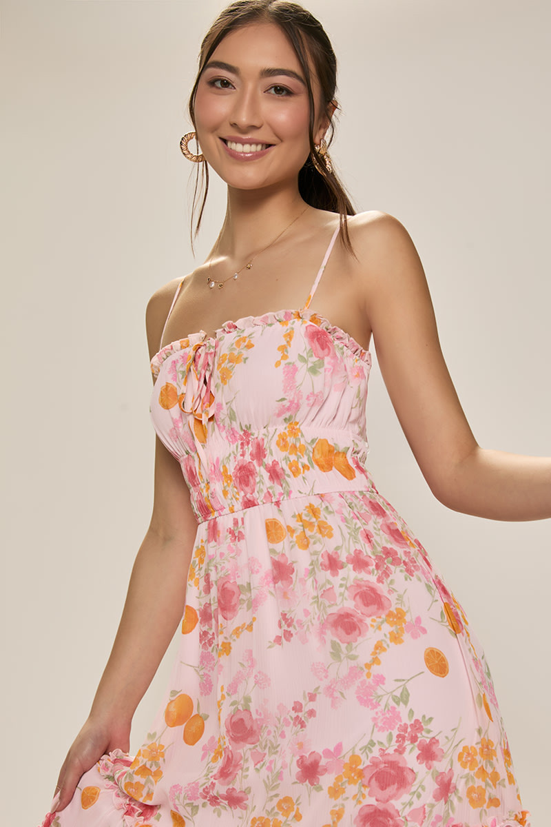 Aurora Ruffle Tiered Midi Dress