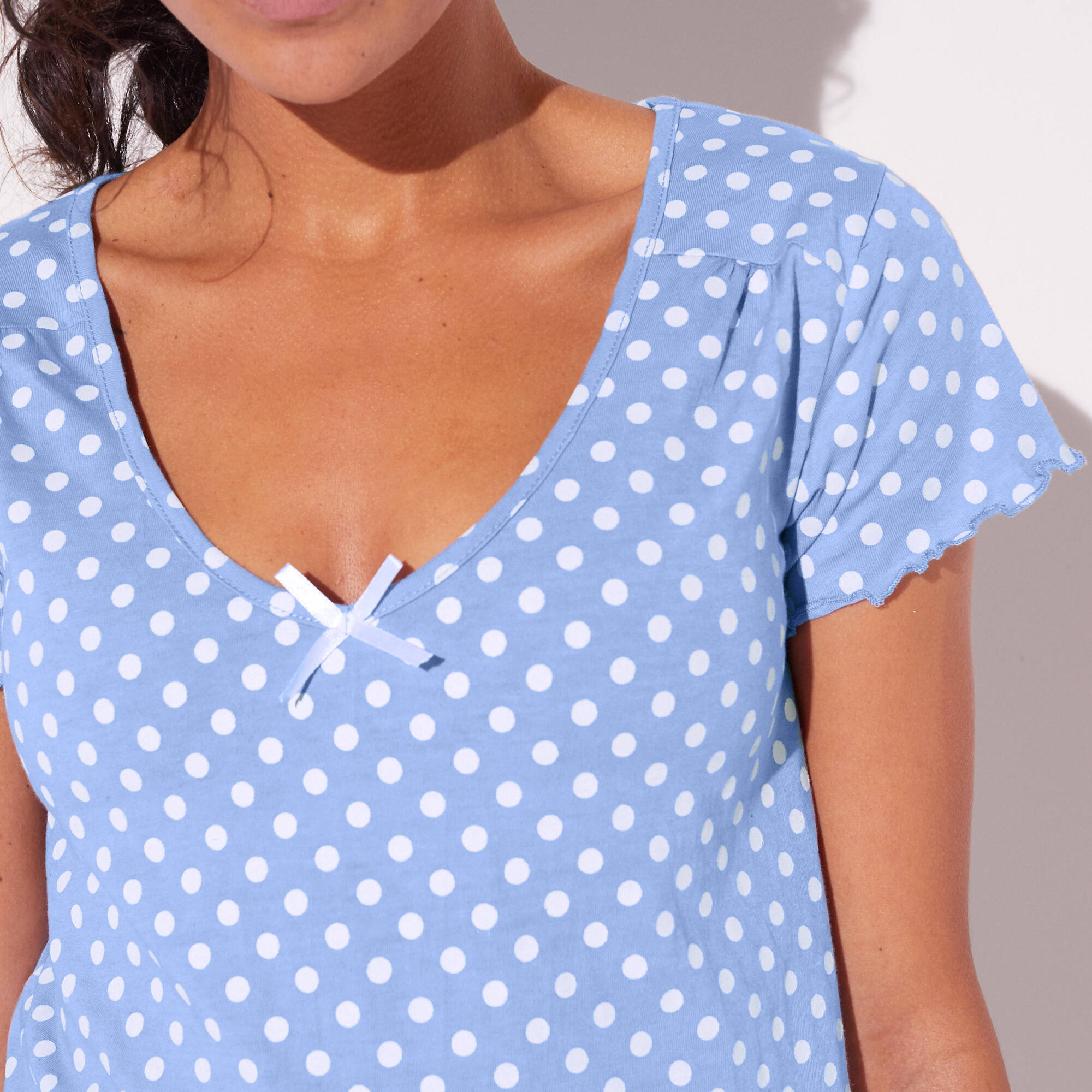 Pyjama short imprimé pois
