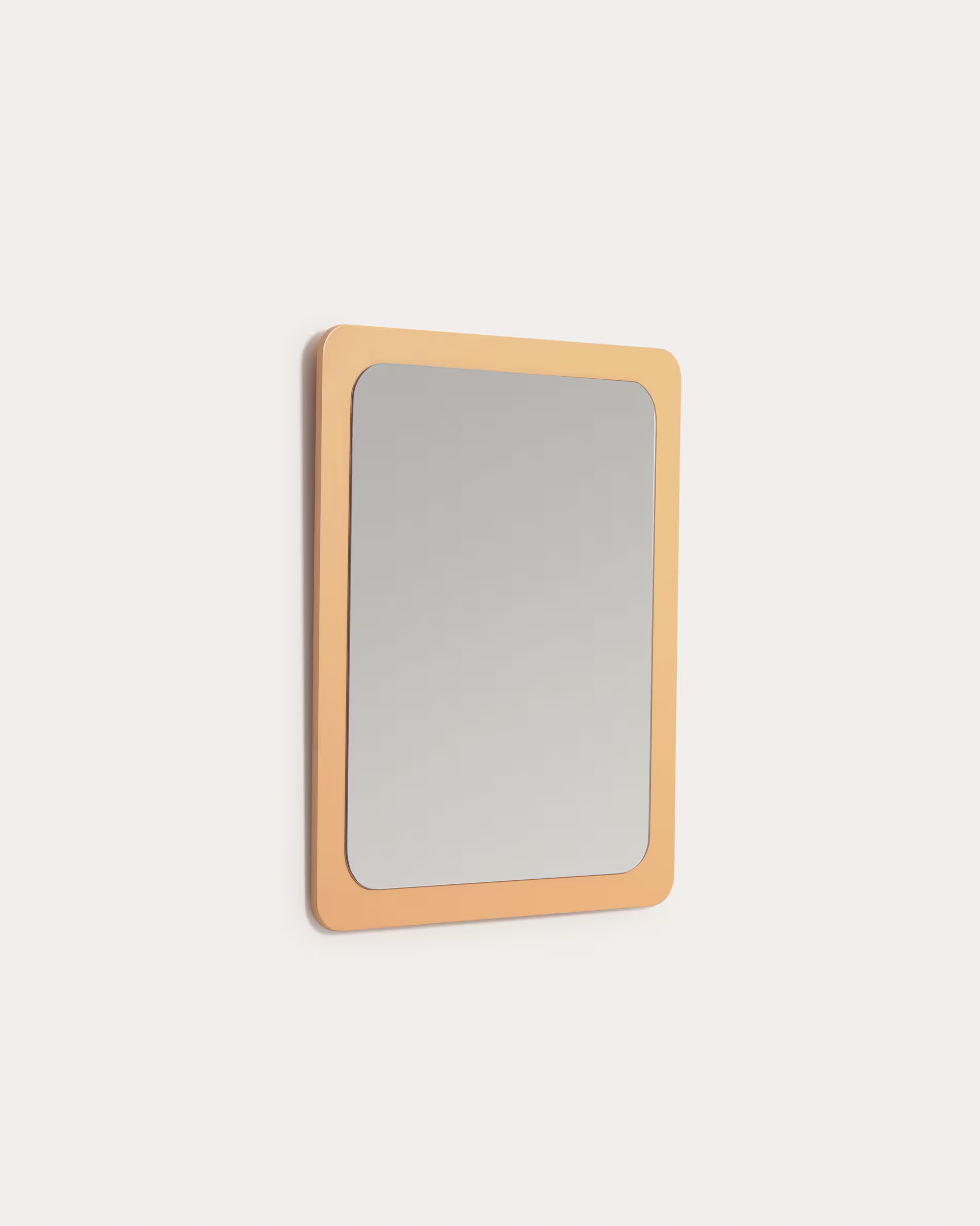 Espejo Velma de MDF mostaza 47 x 57 cm