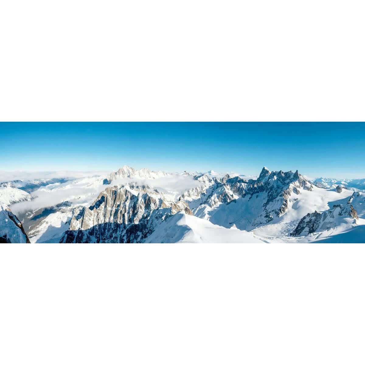 MONTAGNE - Tableau sur toile Aiguille du Midi 30x97 cm