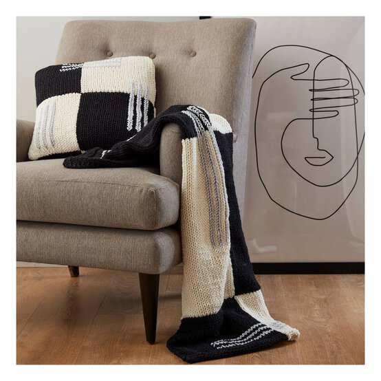 Knitcraft Modern Knitted Cushion and Blanket Digital Pattern 0289