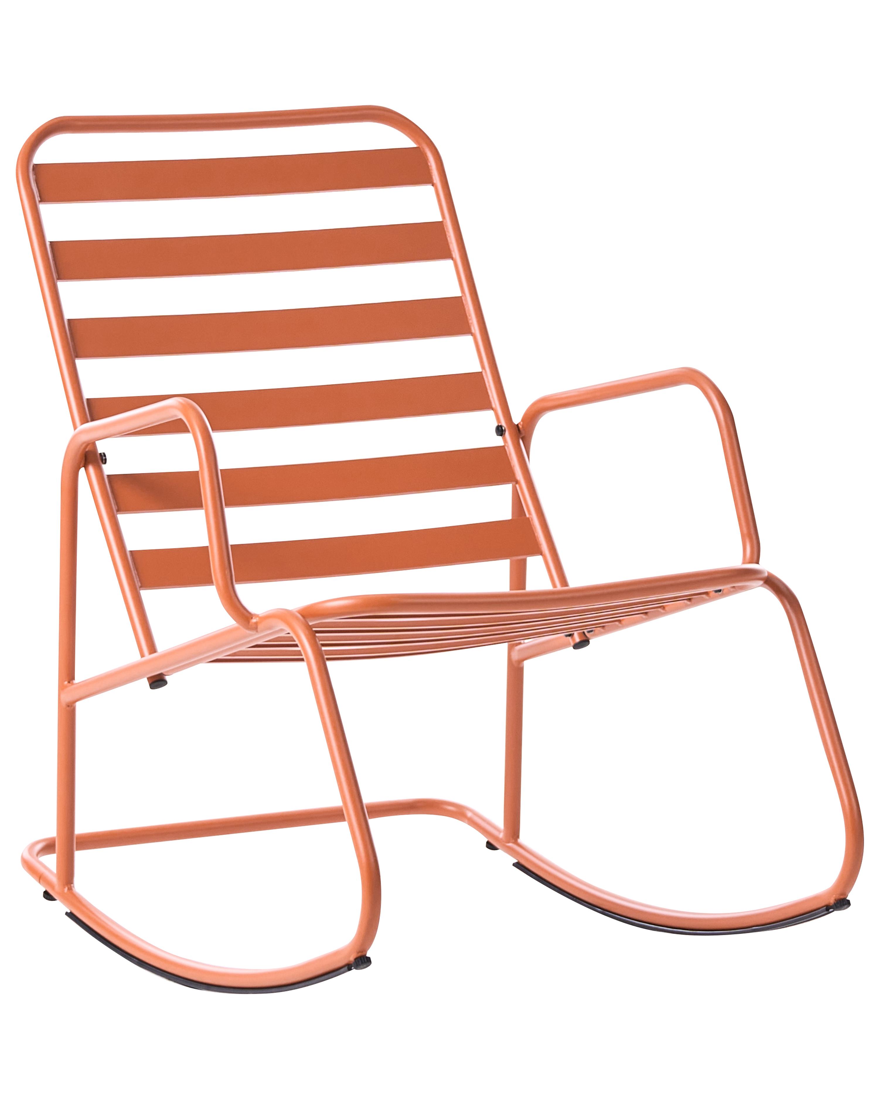 Garden Rocking Chair TURI Metal Orange