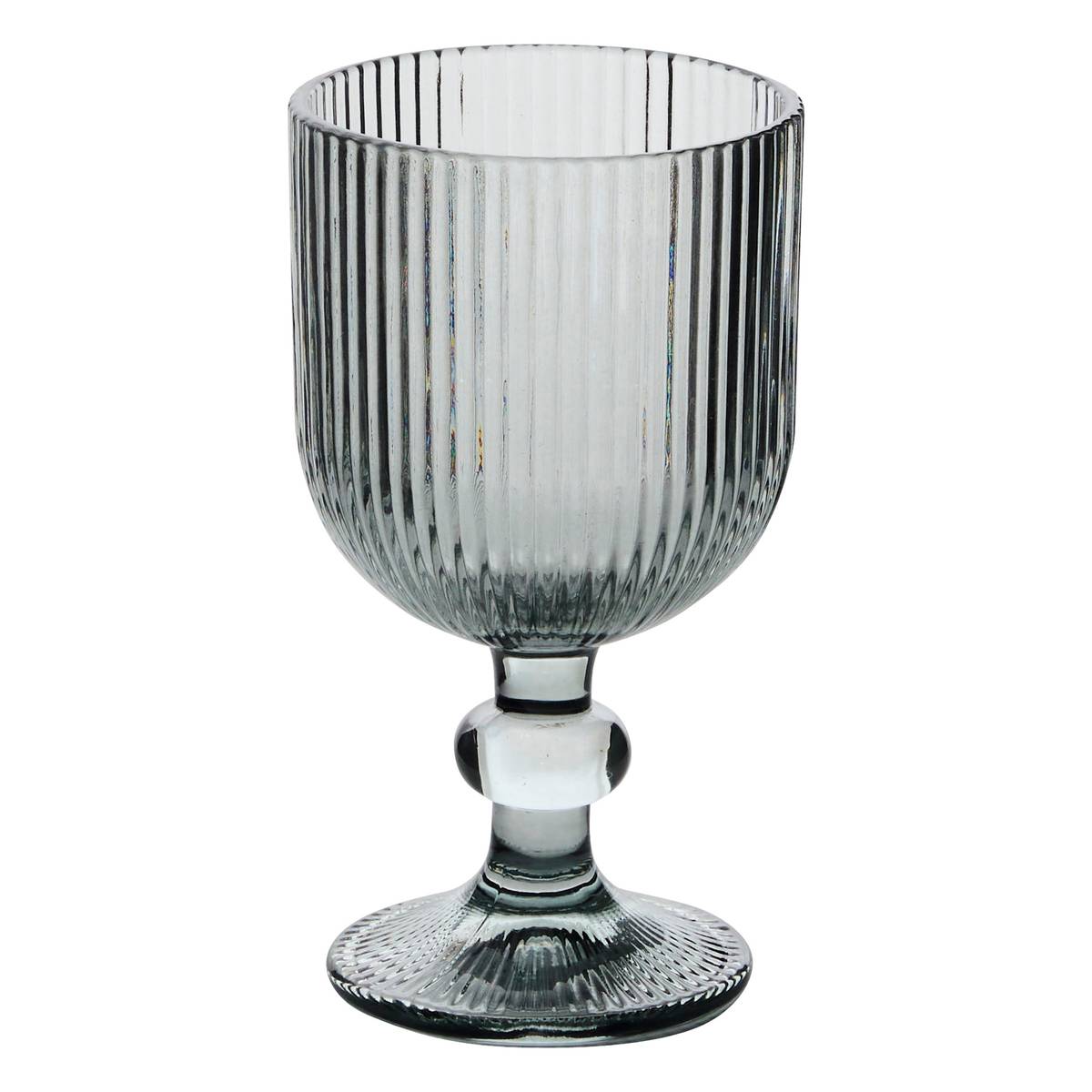 Set of 6 wine glasses "Ema" Glass, 250 ml, Gray