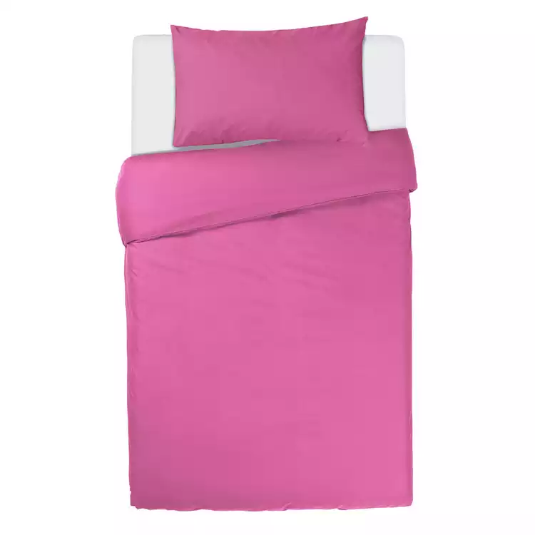 Habitat Polycotton Plain Standard Pillowcase Pair - Cerise