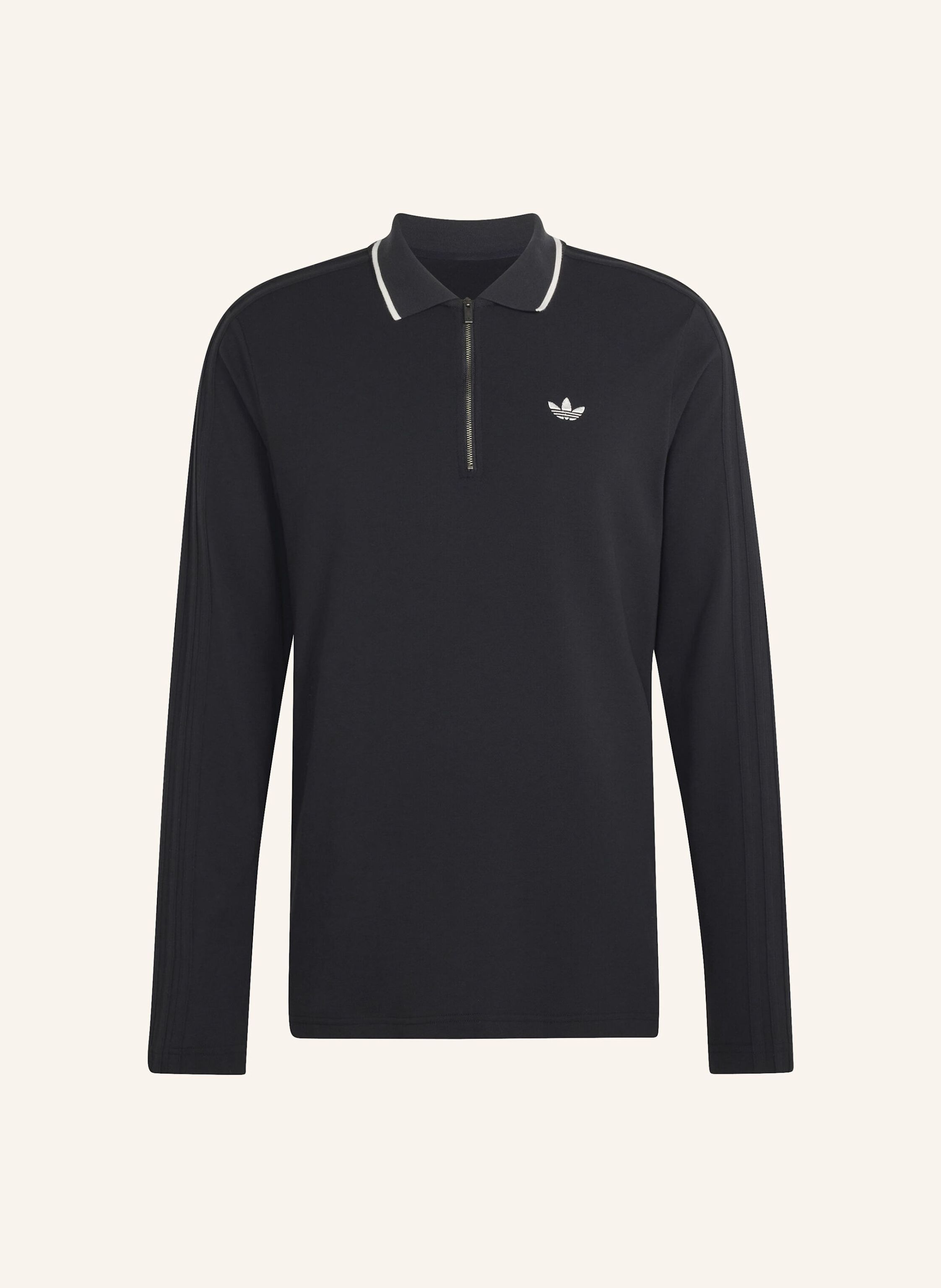 adidas Originals 3-STREIFEN POLOSHIRT, LANGÄRMELIG, GERIPPT