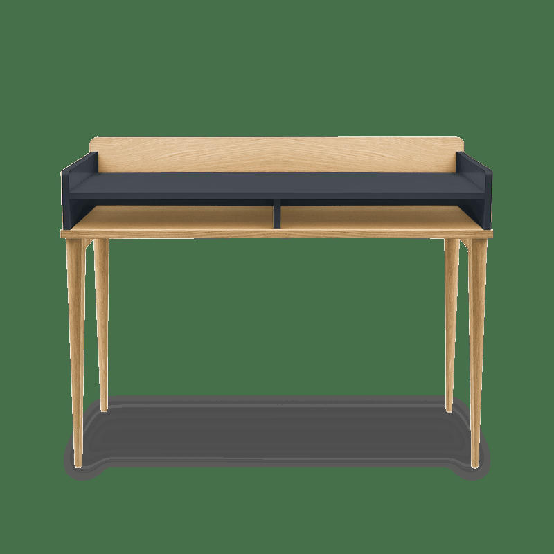 ROCK - Bureau compact en bois - chene naturel gris anthracite