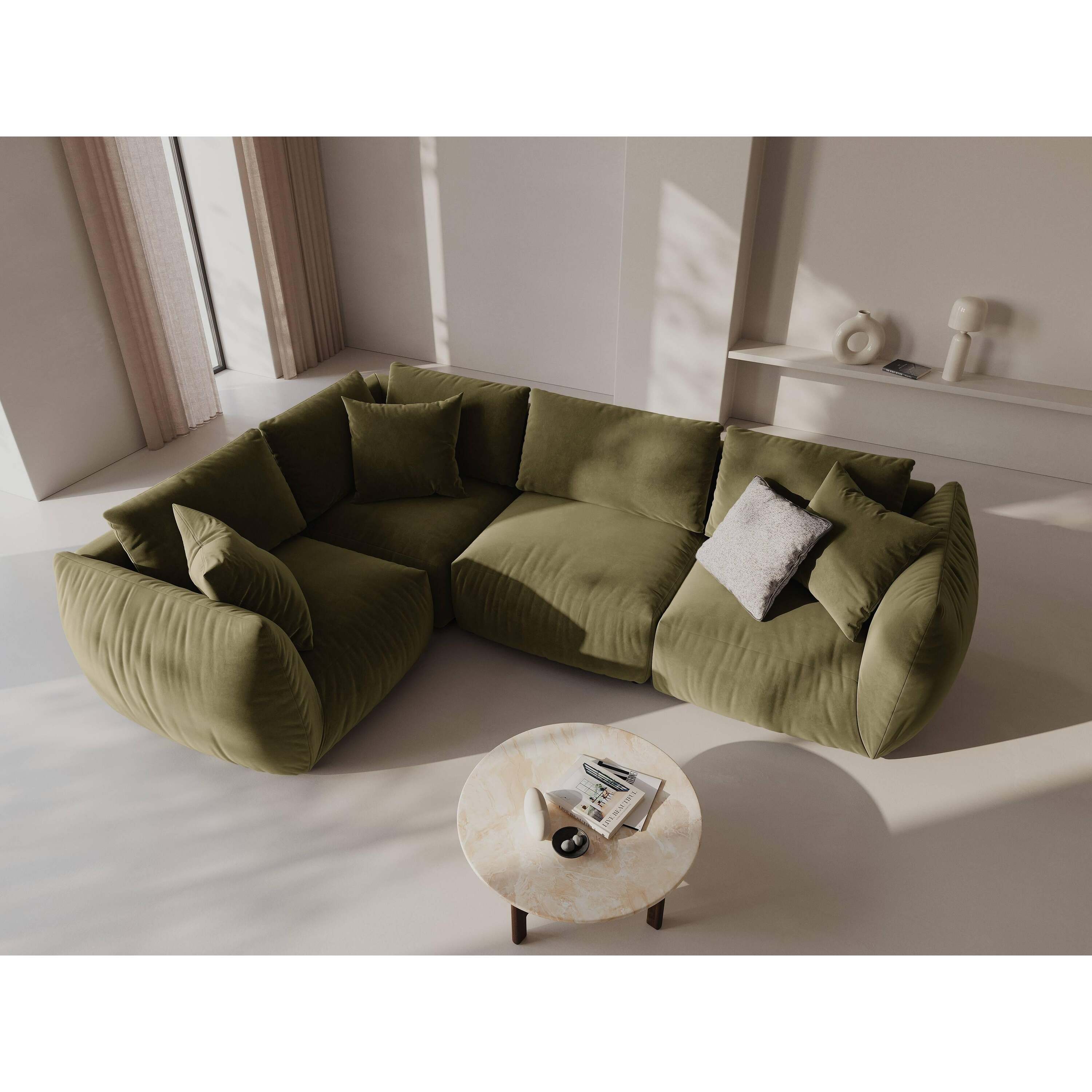 Micadoni Hoekbank Chris 4-zits links velvet