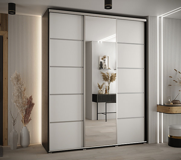 Armoire Davos 5 a portes coulissantes H. 235,2 x L. 170 x P. 45 3 portes