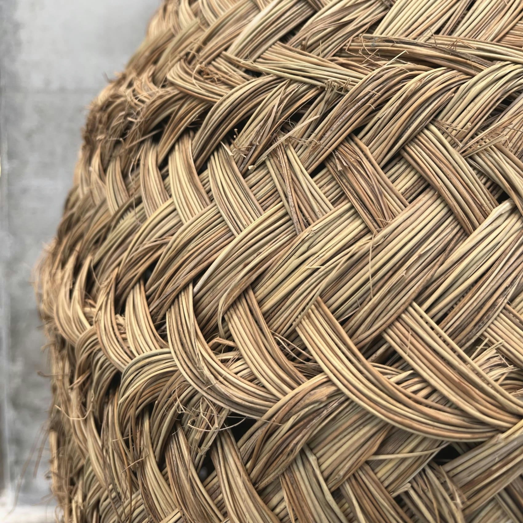 - Grand panier déco jarre osier naturel 40 cm