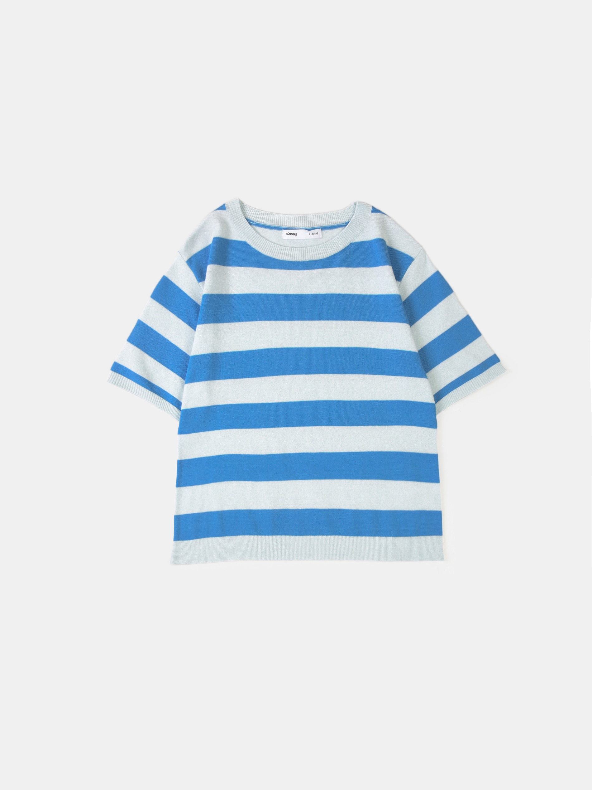Sweter w paski z wiskozą