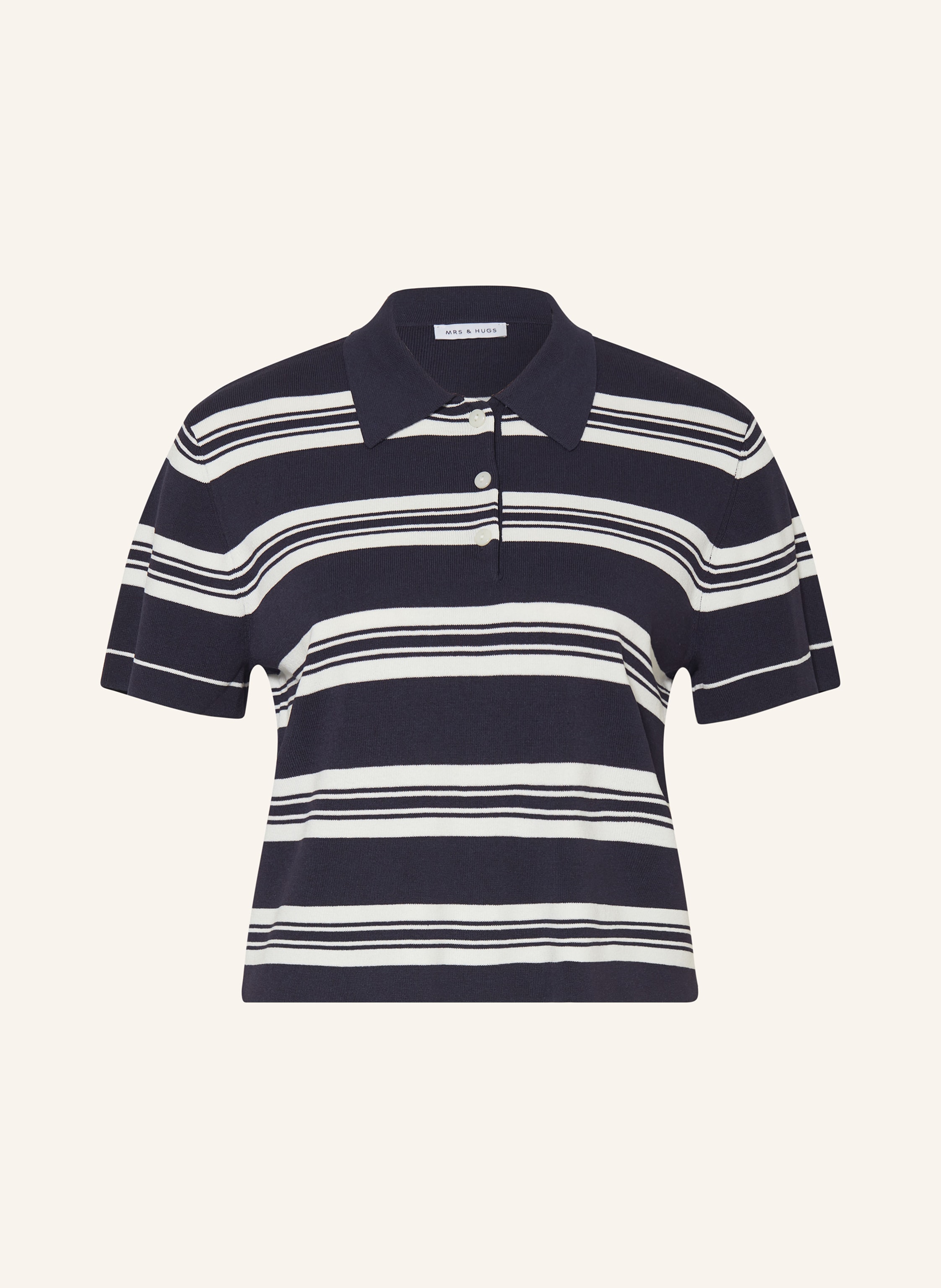 MRS & HUGS Strick-Poloshirt