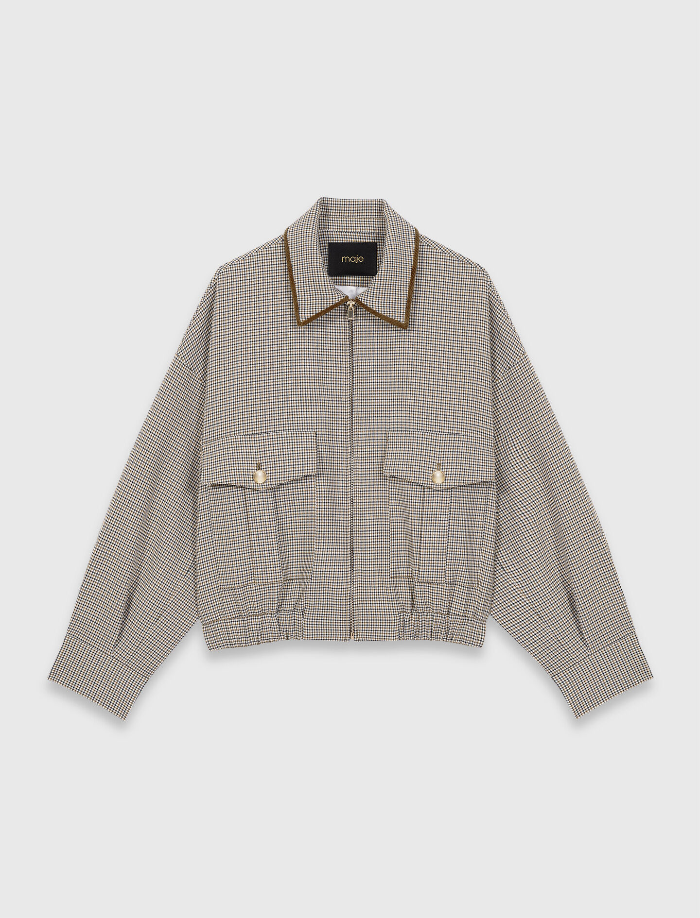 Blouson bomber à carreaux