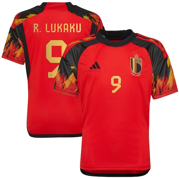 Romelu Lukaku Belgium National Team adidas Youth 2022/23 Home Replica Jersey - Red