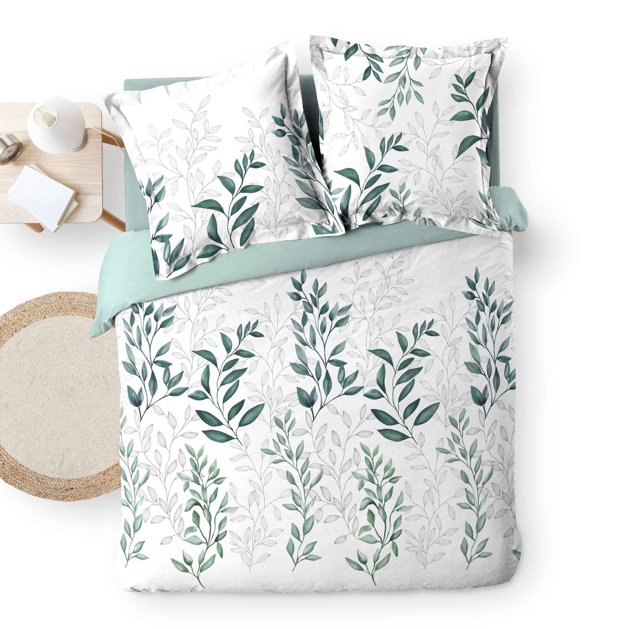 Parure de lit imprimée Wendy - percale de coton
