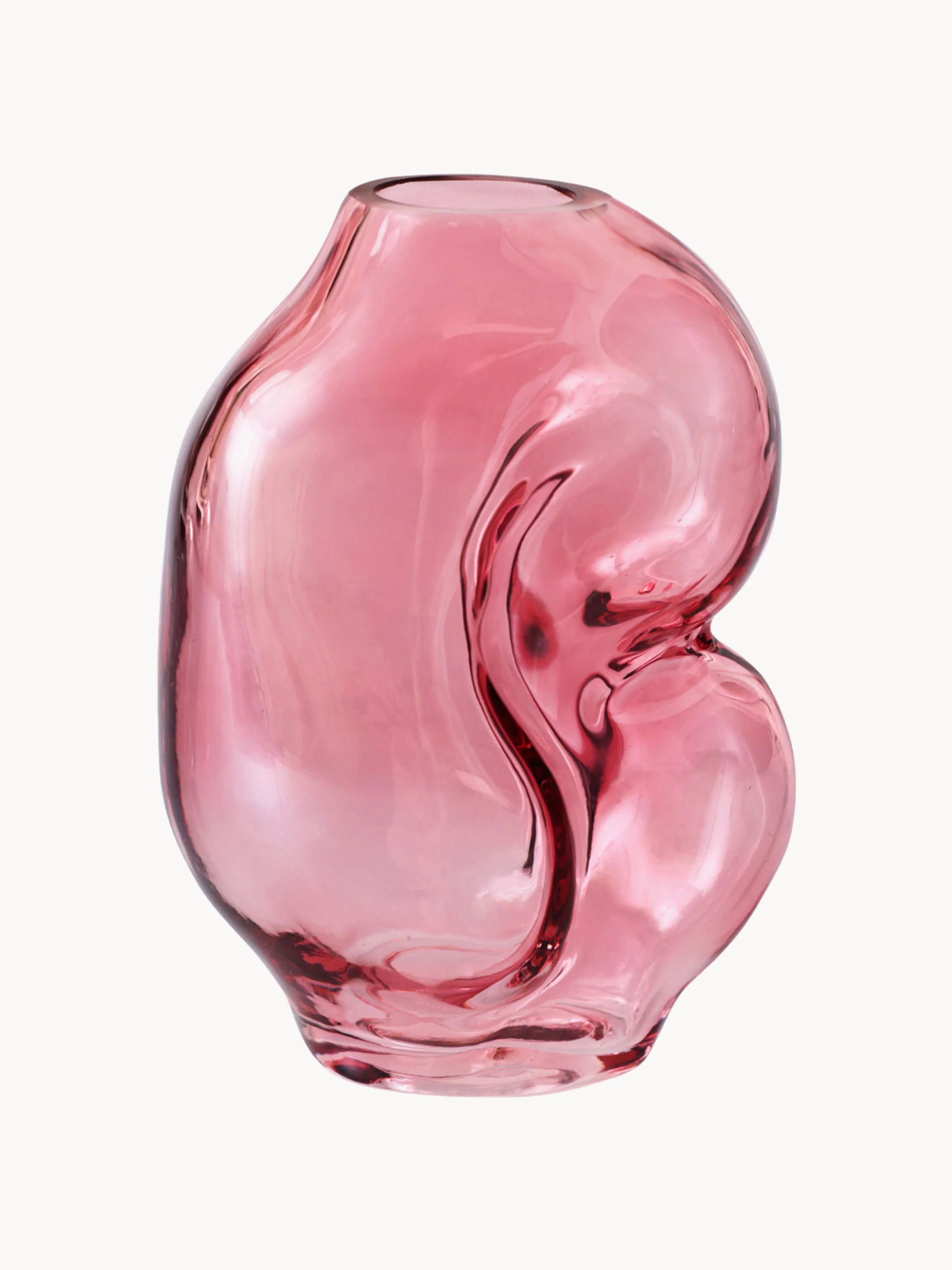 Handgefertigte Glas-Vase Gleam, H 18 cm