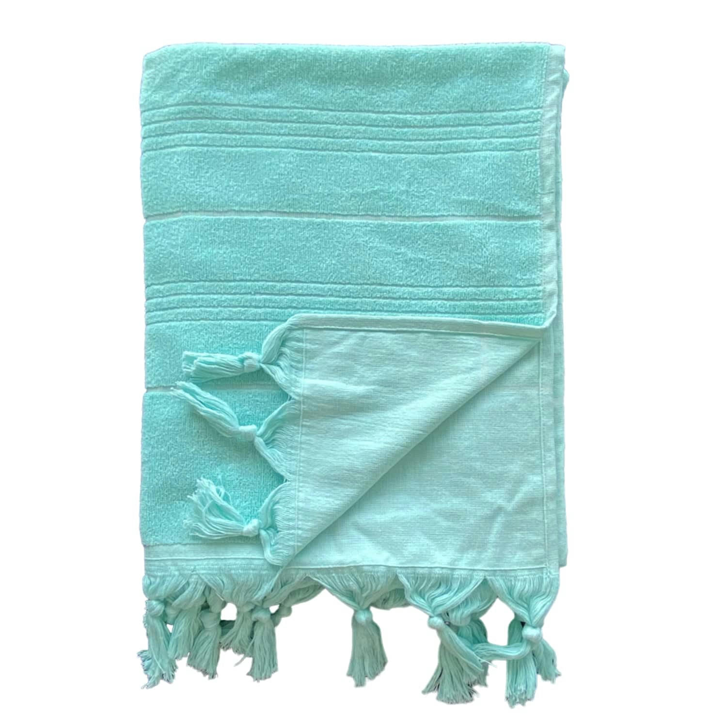 ÉPONGE BOUCLETTE - Serviette "Hammam" éponge Aqua 90x160 330g/m²