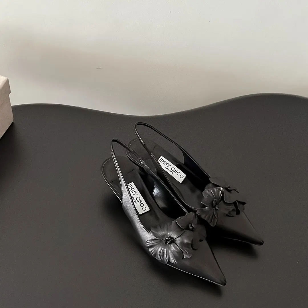 Jimmy Choo 3CM Stiletto Building And Baotou Slide Sandal
