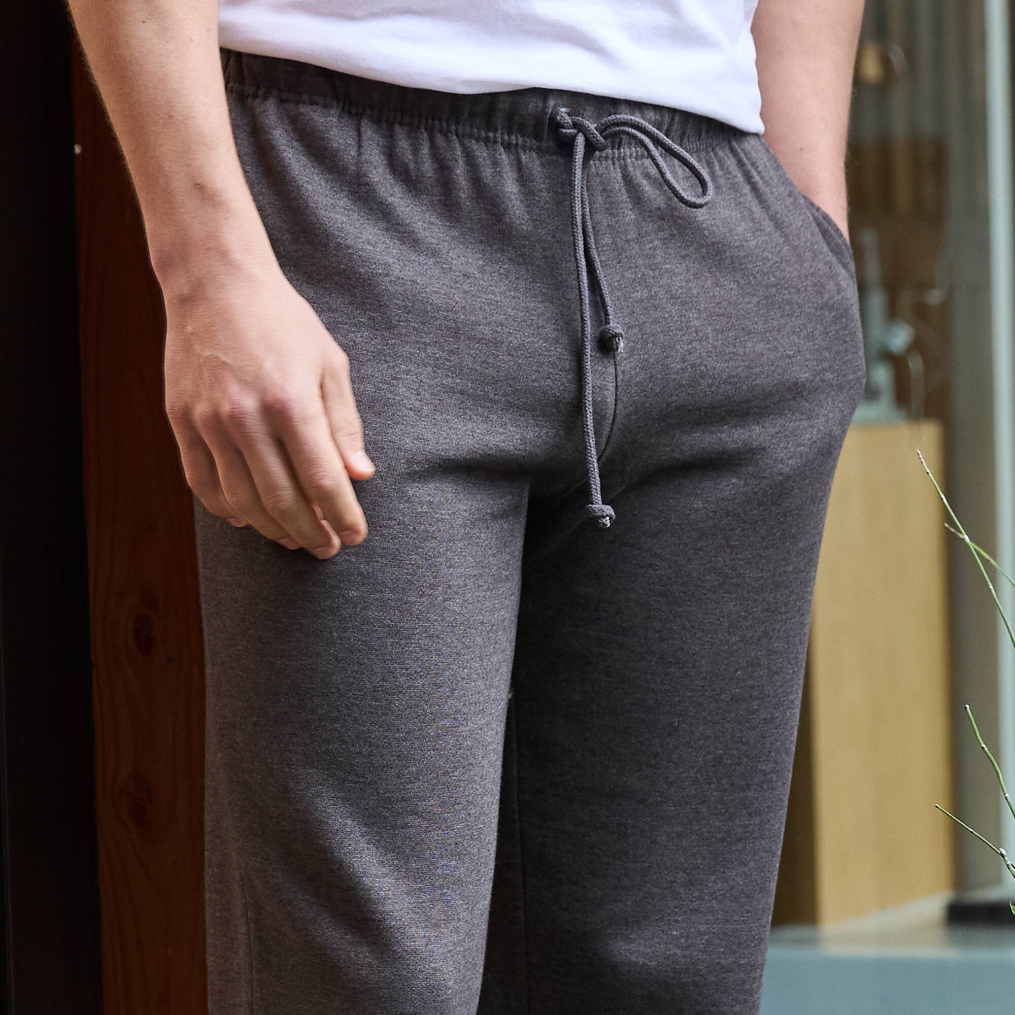 Pantalon jogging molleton bas élastiqué
