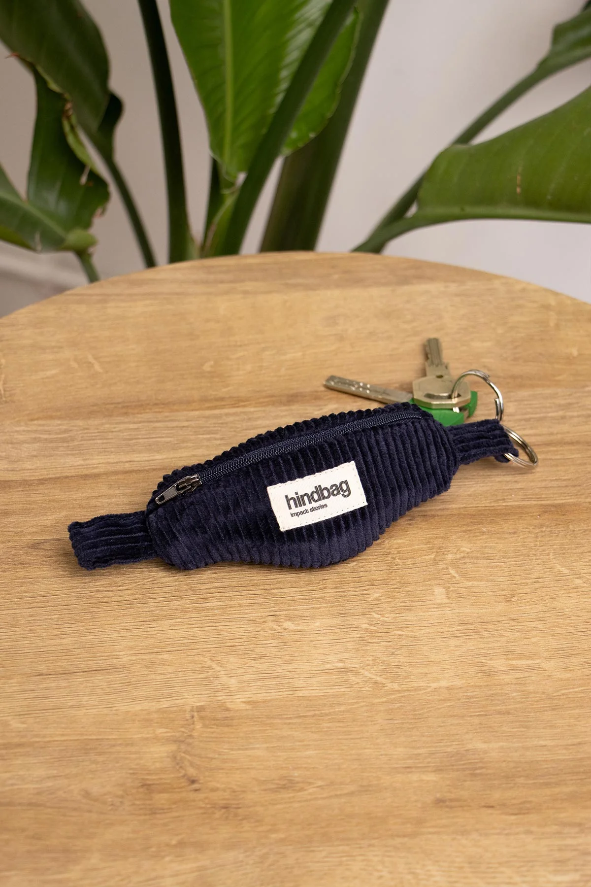 Porte-clés banane Côme Velours Marine